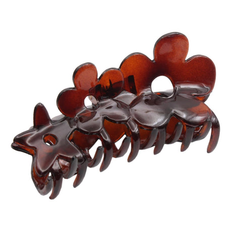 Parcelona French Flower Medium Tortoise Shell Jaw Hair Claw Clamp