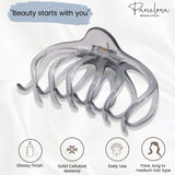Parcelona French Dendrite Large Crystal Spring Wavy Teeth Jaw Hair Claw Clip