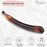 Parcelona French Large 5 1/2" Celluloid Banana Hair Clip for Women and Girls