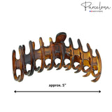 Parcelona French Rake Large Celluloid Acetate Jaw Hair Claw for Women and girls