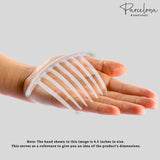 Parcelona French Twist 7 Teeth Large Celluloid Side Hair Combs for Women(2 Pcs)