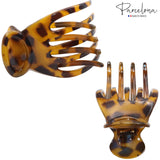 Parcelona French Basic Curved Paw Medium Celluloid Yoga Hair Claw for Women