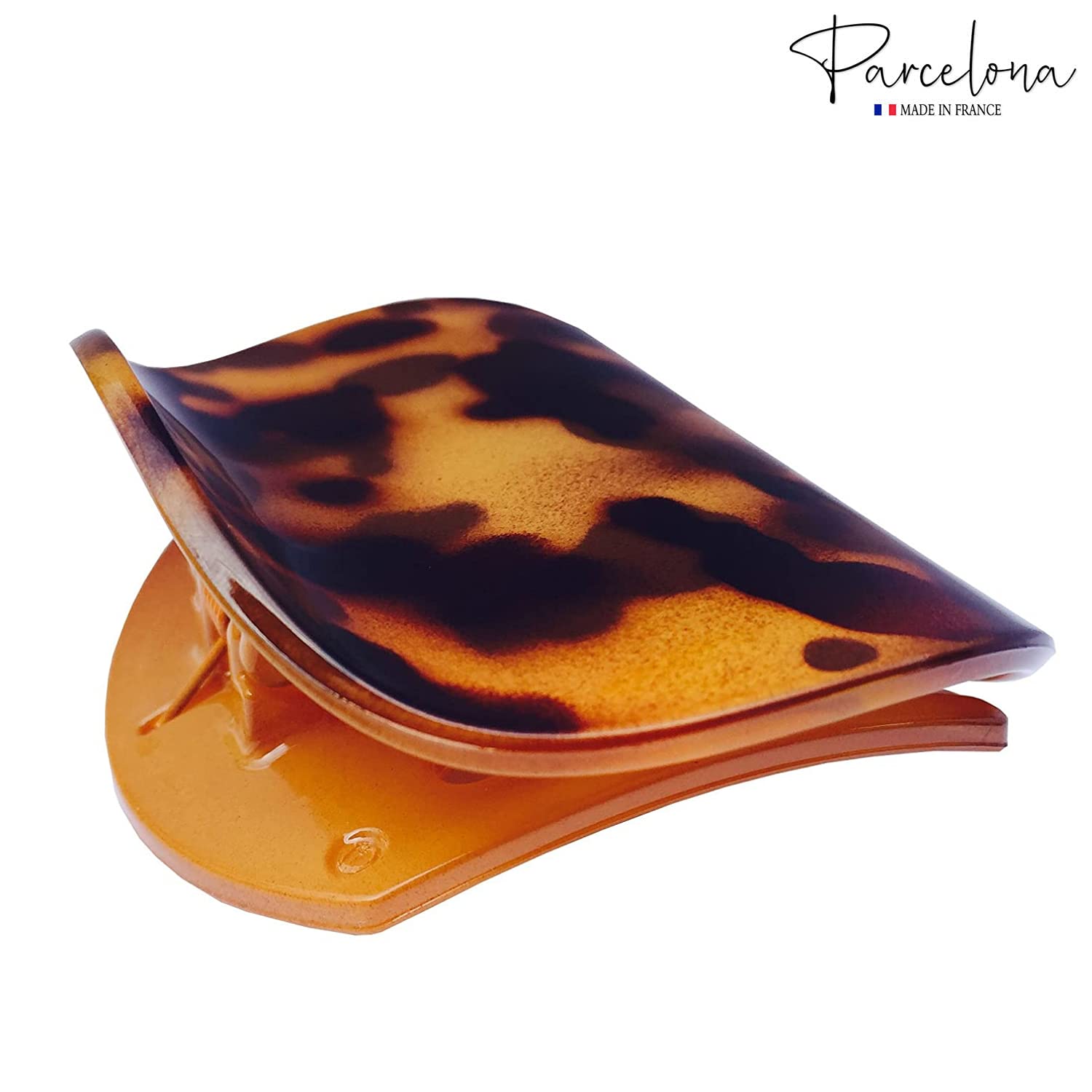 Parcelona French Onde Small 2 3/4" Cellulose Side Slide in Hair Claw for Women