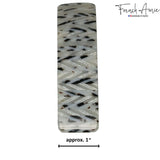 French Amie Long Rectangle Handmade Large Hair Barrette Clip for Women N Girls