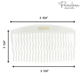 Parcelona French Zig Zag Small Celluloid Acetate 23 Teeth Side Hair Combs(2 Pcs)