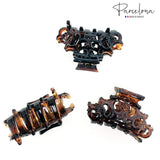 Parcelona French Beau Mini Celluloid Jaw Hair Claws for Women and Girls(3 Pcs)