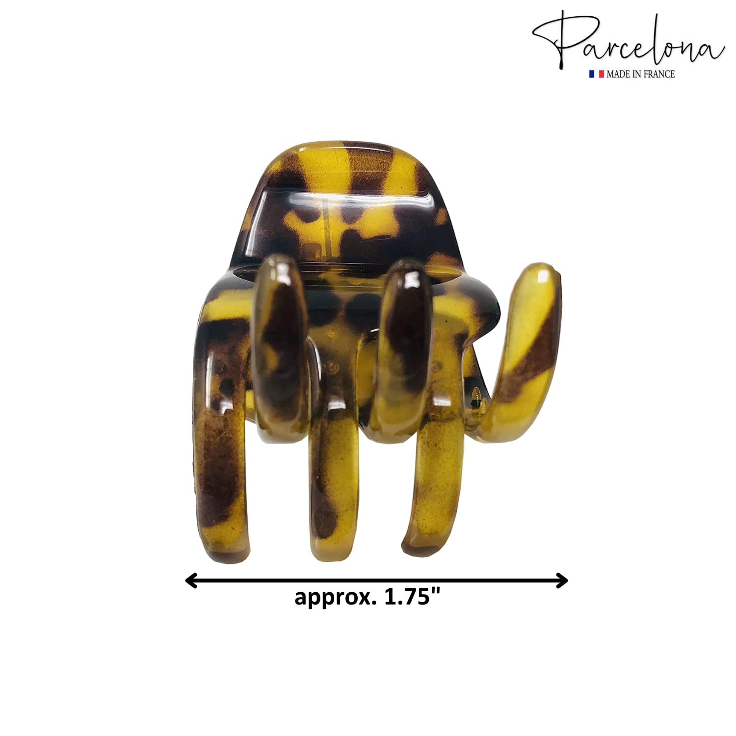 Parcelona French Classic Large Pony Cellulose Jaw Hair Claw for Women and Girls
