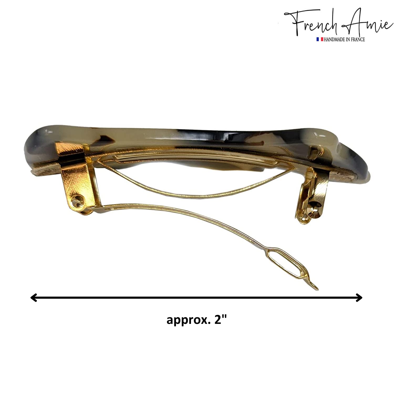 French Amie Scottish Dog Puppy 2" Small Cellulose Handmade Hair Barrette