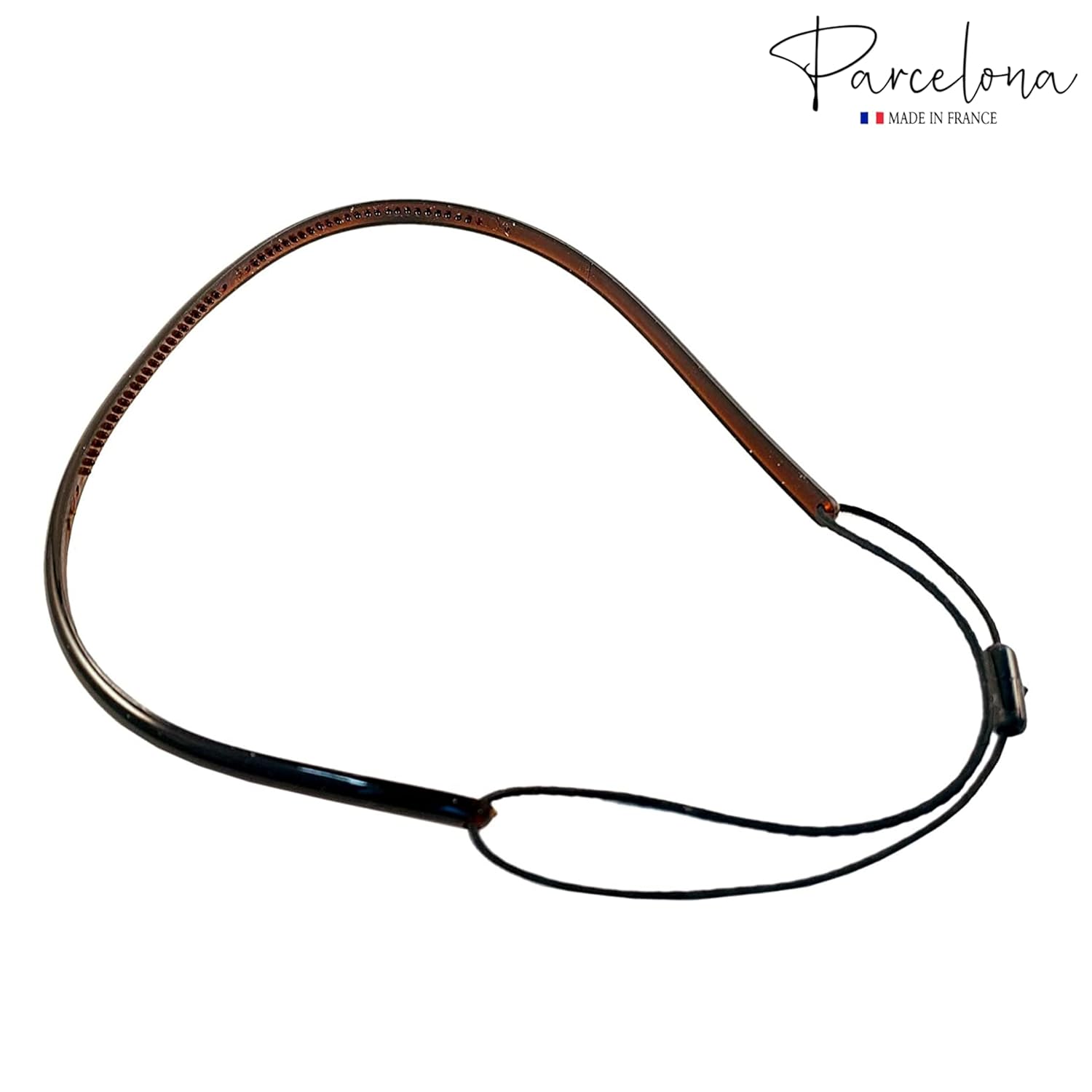 Parcelona French Flexi Bandeau Tie Shell Cellulose Set of 2 Thin hair Headband