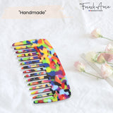 French Amie Pocket Comb Small Cellulose Handmade Wide Tooth Non Static Hair Comb