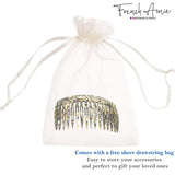 French Amie Onyx Handmade Medium 16 Teeth Celluloid Side Hair Comb