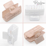 Parcelona French Checkered Small Celluloid Jaw Hair Claw Clamps for Women(2 Pcs)