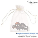 Parcelona French Brown & Black Small Celluloid Set of 2 Jaw Hair Claws