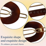 French Amie Mini Oval 2” Celluloid Handmade Snap Tige Boule Hair Clips