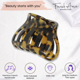 French Amie Hump Small 2 3/4" Celluloid Handmade Jaw Hair Claw Clip