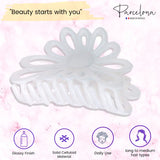 Parcelona French Plume Medium 3" Celluloid Acetate Hair Claw for Women and Girls
