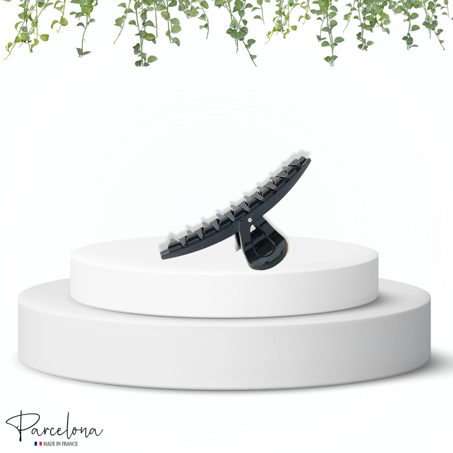 Parcelona French Pinch Crystal Cellulose Jaw Hair Claw for Women and Girls