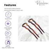 Parcelona French Mystic Large 3" Celluloid Chignon U Shaped Hair Pins(Set of 3)