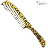 Parcelona French Leopard Print Large Brush Hair Combs for Women & Girls