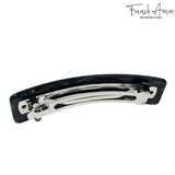 French Amie Long Rectangle Handmade Large Hair Barrette Clip for Women N Girls