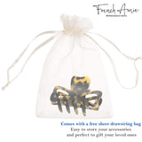 French Amie Classic Butterfly 3" Handmade Cellulose Interlocking Teeth Hair Claw