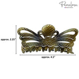 Parcelona French Tropical Butterfly Python Finish Extra Large Hair Claw Clip