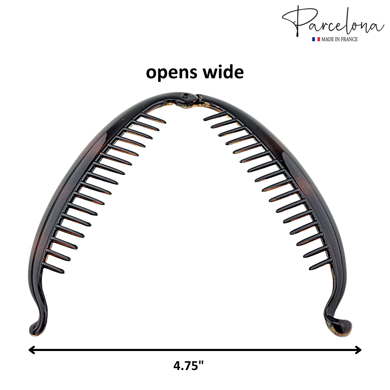 Parcelona French Large 5.5" Cellulose Ponytail Holder Banana Hair Clip for Women