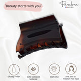 Parcelona French Slide 3" Medium Celluloid Jaw Hair Claw for Women and Girls