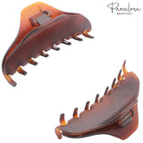 Parcelona French Boss Thin 3 1/2" Medium Celluloid Jaw Hair Claw for Women