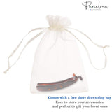 Parcelona France Medium Crystal Shell Ponytail Holder Banana Hair Clip