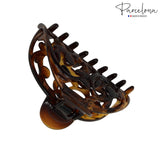 Parcelona French New Jardin Medium Celluloid Jaw Hair Claw for Women and Girls