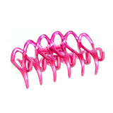 Parcelona French Dentelle Rose Pink Medium Celluloid Jaw Hair Claw for Women