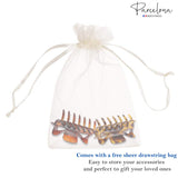 Parcelona French Classic 3" Medium Celluloid Hair Claws for Women & Girls (2Pcs)