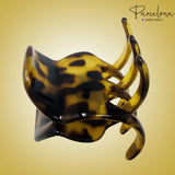 Parcelona French Classic Large Pony Celluloid Jaw Hair Claw for Women and Girls