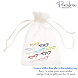 Parcelona French Retro Glasses Small Celluloid Side Hair Barrettes for Women
