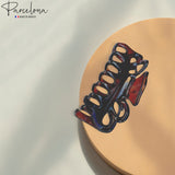 Parcelona French Medium Double Loop Tortoise Shell Claw Jaw Hair Clip 3.5 Inch
