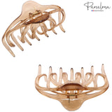 Parcelona French Dendrite Medium Celluloid Jaw Hair Claw for Women and Girls