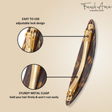 French Amie Large Oval Handmade Celluloid Hair Clip Barrette for Women