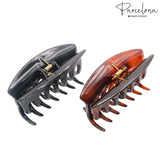 Parcelona French Arch Medium 3 1/4" Celluloid Hair Claw for Women & Girls