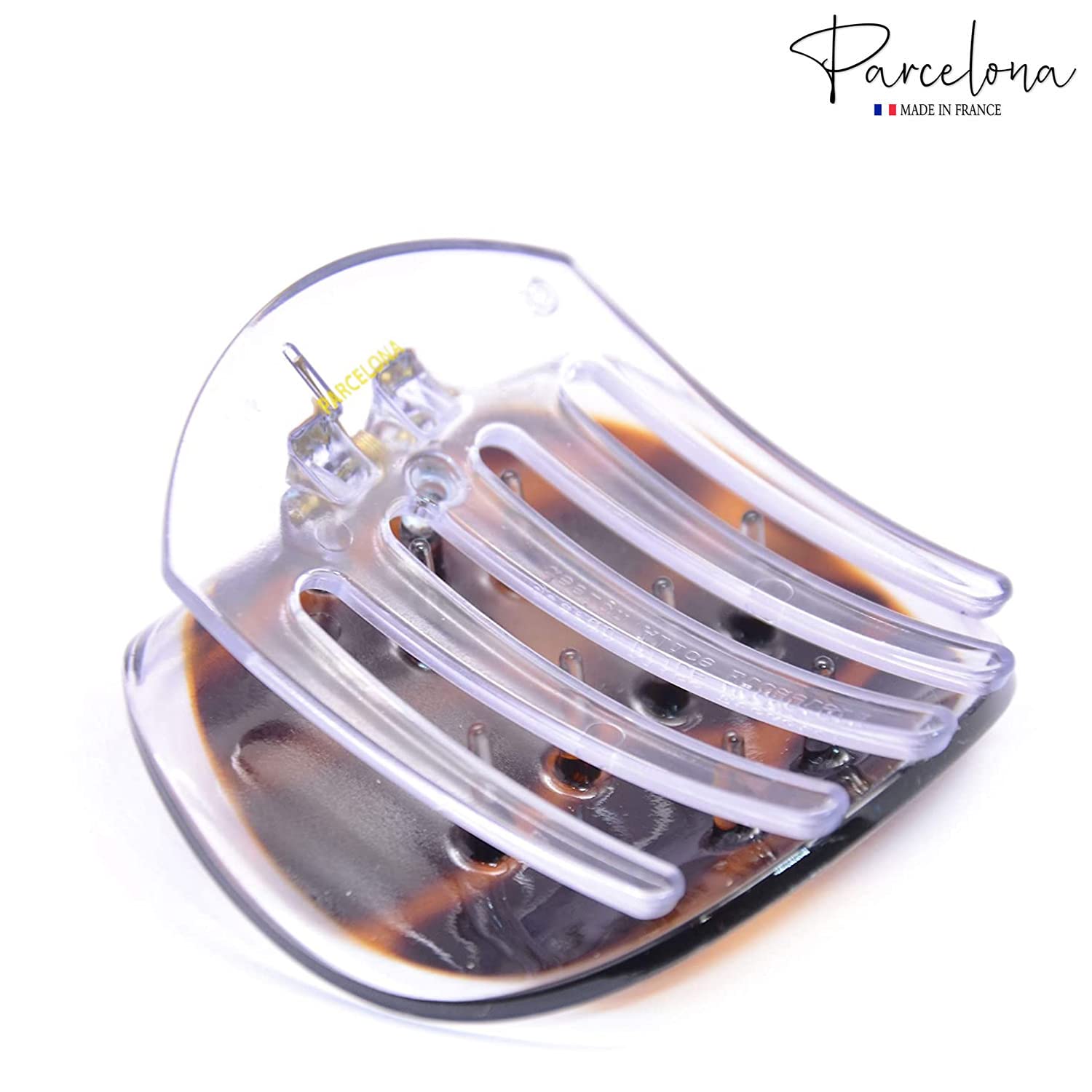 Parcelona French Onde Small 2 3/4" Cellulose Side Slide in Hair Claw for Women