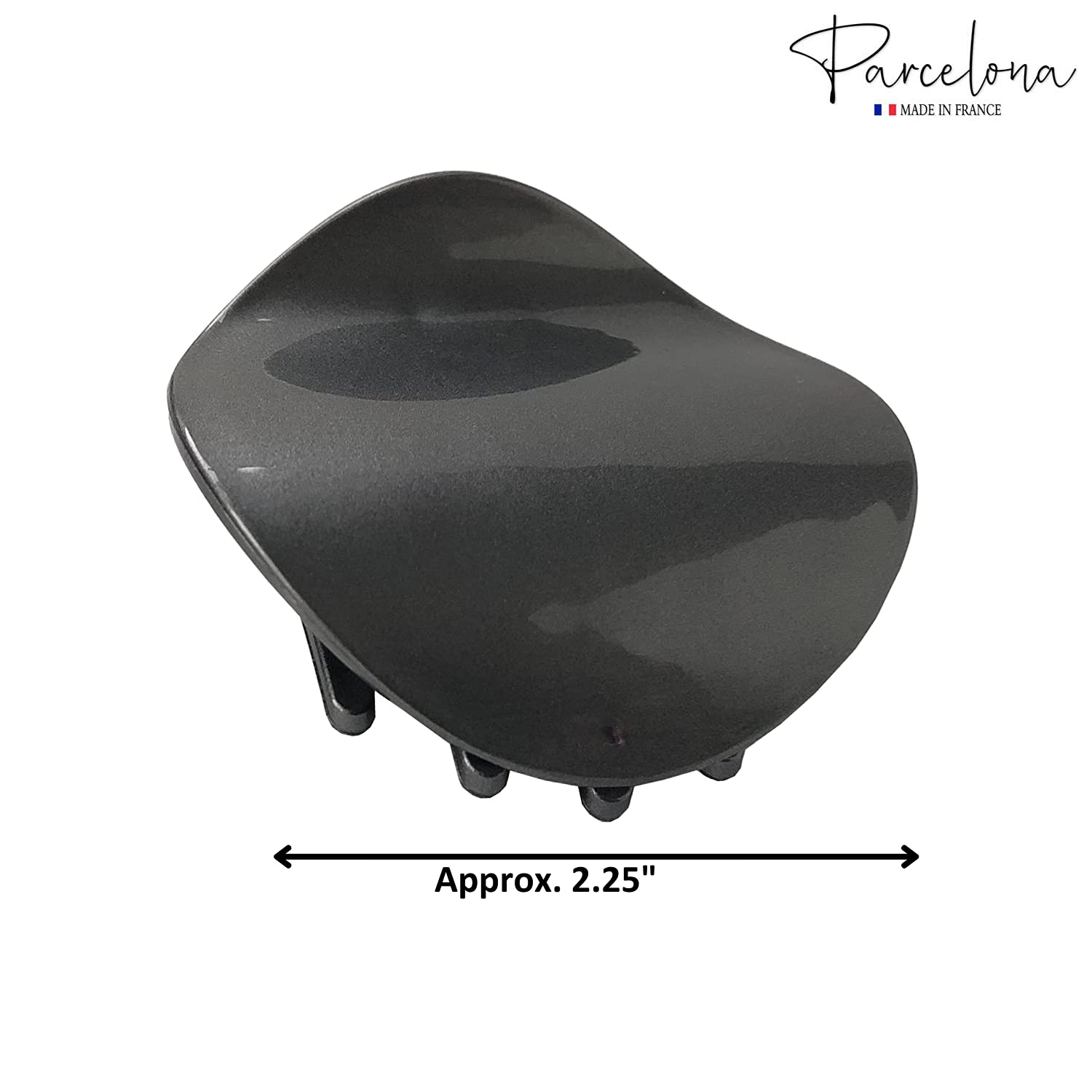 Parcelona French Onde Small 2 3/4" Cellulose Side Slide in Hair Claw for Women