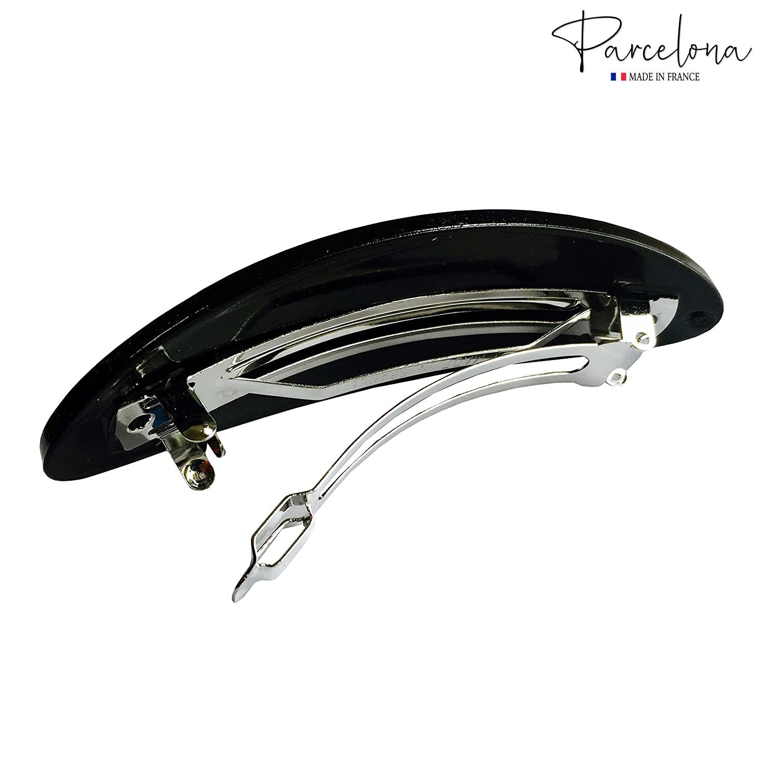 Parcelona French Oval Large 4" Cellulose Automatic Hair Barrette for Women