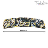 French Amie Long Rectangle Handmade Large Hair Barrette Clip for Women N Girls