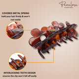 Parcelona French Flower Medium Tortoise Shell Jaw Hair Claw Clamp