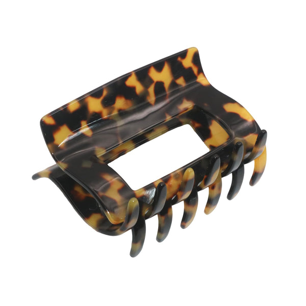 French Amie Geo Large 3" Celluloid Handmade Jaw Hair Claw Clip for Women
