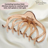 Parcelona French Dendrite Medium Celluloid Jaw Hair Claw for Women and Girls