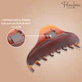 Parcelona French Boss Thin 3 1/2" Medium Celluloid Jaw Hair Claw for Women
