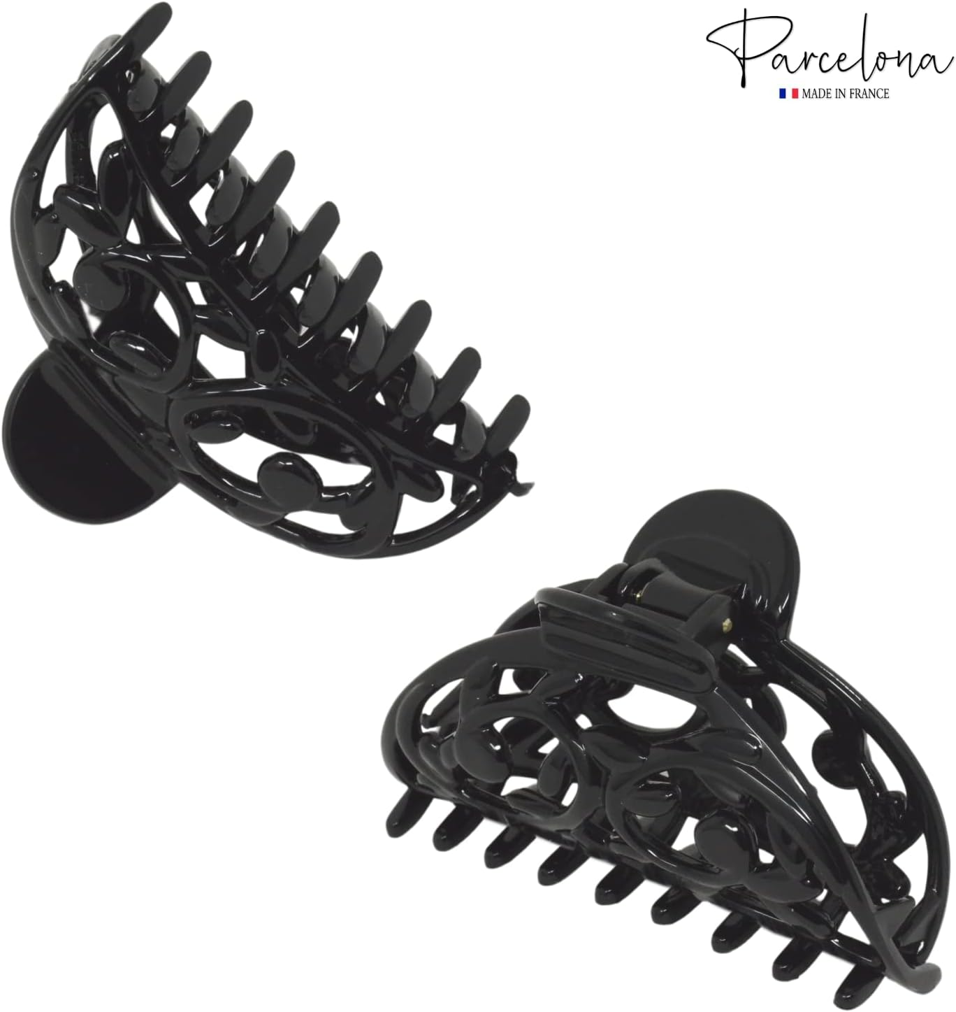 Parcelona French New Jardin Medium Cellulose Jaw Hair Claw for Women and Girls