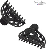 Parcelona French New Jardin Medium Celluloid Jaw Hair Claw for Women and Girls