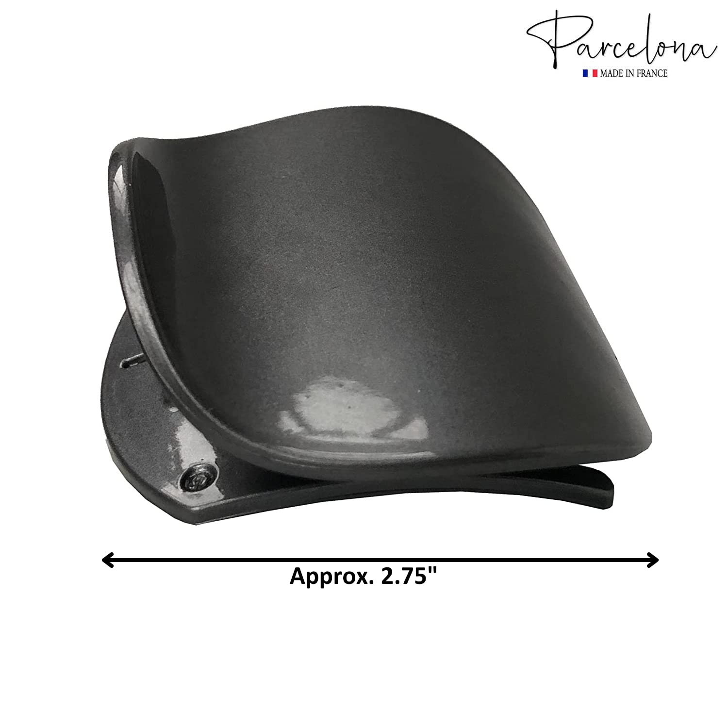 Parcelona French Onde Small 2 3/4" Cellulose Side Slide in Hair Claw for Women